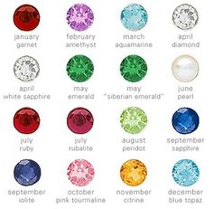 Birthstones Monthly Birthstones, Jewelry Bath, Big Sister Bracelet, Birth Stones, Birthstone Gems, Sister Jewelry, Birthstone Colors