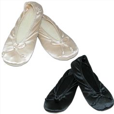 Now you can appreciate quality and value with a two pack of satin slippers. Surround your feet in complete comfort of stretch satin for a custom fit. Enjoy giving your tired feet rest at weddings, dances, bridal showers or any time. Slipper features the signature ISOTONER chevrons along the heel. Keep the value two pack for yourself or share with a friend. Plus Size Ballerina, Satin Slippers, Ballerina Slippers, Cold Weather Accessories, Stretch Satin, Leather Shops, Shopper Tote, Bridal Showers, Shopping Tote