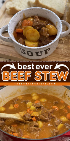 This Best Ever Beef Stew is the ultimate comfort food that is so delicious and satisfying. It's a hearty dinner recipe that is packed with flavorful ingredients. The combination of tender vegetables, melts-in-your-mouth beef, and savory gravy makes it so yummy and pure comfort food. This dish is perfect for your easy winter recipe to try that will surely be a family favorite! Soups With Roast Beef, Best Stew Recipes Ever, Stewed Beef Recipes, Easy Beef Stew Stove Top, Best Ever Beef Stew, Beef Stew Soup, Thick Beef Stew, Best Stew Recipe, Best Beef Stew