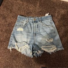 Zara High Waisted Shorts, Never Worn Cheap Zara Denim Shorts, Zara Shorts, Short Waist, High Waisted Shorts, High Waist, Color Blue, Zara, High Waisted, Womens Shorts