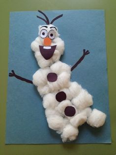 a craft made to look like a snowman