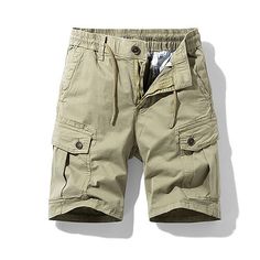 Category:WE-Pants; Season:Summer; Fabric:95% Cotton; Gender:Men's; Style:Classic,Casual,Fashion; Occasion:Going out,Streetwear,Outdoor,Daily; Fit Type:Regular Fit; Function:Wearable; Waistline:Mid Waist; Pattern:Plain; Design:Button,Elastic Waist,Multi Pocket,Drawstring; Pants Type:Shorts,Cargo Shorts,Tactical Shorts; Fly Type:Zipper; Front page:FF; Listing Date:04/19/2024; Production mode:External procurement; Hips:; Length:; Waist:; Pants Length:Short Military Style Khaki Shorts For Outdoor Activities, Khaki Military Shorts For Outdoor Activities, Khaki Military Style Outdoor Shorts, Combat Style Khaki Shorts With Pockets, Combat Style Outdoor Shorts With Pockets, Combat Shorts With Pockets For Outdoor, Military Style Khaki Short Pants, Khaki Combat Shorts With Cargo Pockets, Military Style Short Khaki Pants