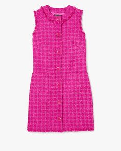 Pink Tweed Dress, Pretty Mini Dresses, Pink Cadillac, Church Dress, Pink Tweed, Kate Spade Dress, Church Dresses, Tweed Dress, Summer Essentials