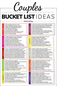 Couples To Do List Relationships, Marriage Bucket List Ideas, Marriage Ideas Things To Do, Things To Do For Couples Ideas, Cute Ideas To Do For Your Boyfriend, Cute Couple Bucket List, Couple Bucket List Relationships Things To Do, Self Date Ideas Things To Do, Married Bucket List