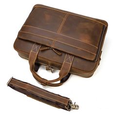 Brown Leather Strap Briefcase For Business, Classic Leather Strap Briefcase For Office, Classic Briefcase With Leather Strap For Office, Travel Leather Briefcase With Strap, Leather Travel Briefcase With Leather Strap, Rectangular Business Briefcase With Leather Strap, Classic Office Briefcase With Leather Strap, Formal Brown Briefcase With Leather Strap, Business Rectangular Satchel With Leather Strap