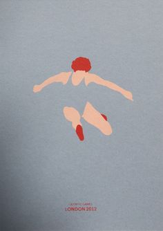 an image of a person floating in the air on top of a blue background with red text