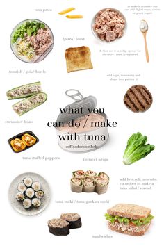 an image of what you can do / make with tuna