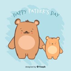 a father's day card with two bears