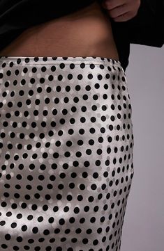 Delightful dots dapple this chic pull-on skirt cut to an on-trend maxi length. 40" length (size 8) Pull-on style 100% viscose Machine wash, line dry Imported Bias Skirt, Spot Design, Maxi Skirt, Polka Dot, Elastic Waist, Polka Dots, Topshop, Latest Trends, Asos