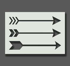 an arrow sticker is shown on a gray background, with the arrows pointing in different directions