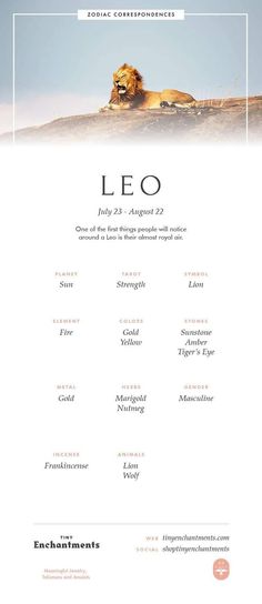 the leo zodiac sign is displayed on a white background