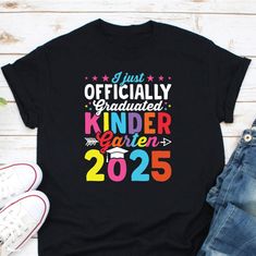 I Just Officially Graduated Kindergarten 2025 Shirt, Class Of 2025 Shirt, Kindergarten Grad Shirt, Kindergarten Done Shirt, PreK Preschool Ordering Process for our valued customers ~ Please follow all steps to place an order. ~ Please select the hoodie type and size. ~ Please select color of the hoodie from drop down options. ~ If you want to purchase more than 1 , add current item to your cart and then you can click back, add more items for each product. ~ Once all your desired items , you can Casual Black Tops For School Events, Black Casual Tops For School Events, Grad Shirts, Class Shirt, Graduation Shirt, Class Of 2025, Preschool Graduation, Kindergarten Graduation, Graduation Shirts