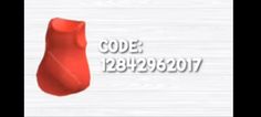 an image of a red shoe with the words code