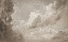 an image of a painting with clouds in the sky