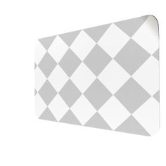 a gray and white checkered wallpaper with a corner cut out to show the pattern