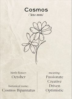 a poster with the names of different types of flowers and their meaningss on it