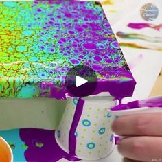 Flow Art, Flow Arts, Pouring Painting, Paper Towel, Rainbow