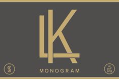 the letter k is for monogram