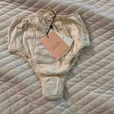 Nwt - Lined Intact With Tags Attached Matching Bralette Listed Separately! Note: I Do Have The Bottoms In Sunflower And Ochre As Well But I Recently Moved And Some Things Are Still At My Parents. If You’re Interested In Those Let Me Know And I’ll See If I Can Have Someone Back Home Locate Them To Ship - They’re All Nwt. Feminine Cream Bottoms For The Beach, Feminine Cream Bottoms For Beach, Beige Cotton Bottoms With Lace Trim, Feminine Cream Beach Bottoms, Feminine Cotton Bottoms For Daywear, Spell Designs, Crossed Fingers, My Parents, Pink Flamingos