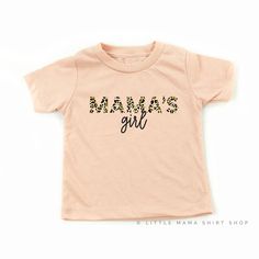 Mama's Girl - Unisex Graphic Tee SHIPPING DETAILS: - All shirts are shipped via USPS First Class Mail (2-5 business days for US orders) from Idaho - Shipping upgrades available at checkout CONNECT ON SOCIAL MEDIA: Instagram: @LittleMamaShirtShop Facebook: /LittleMamaShirtShop ABOUT LITTLE MAMA SHIRT SHOP: Little Mama Shirt Shop was founded by one little mama raising three boys in Small Town Idaho. All designs are inspired by motherhood and life and are screen printed locally. All shirts are orig Girl Mom Shirt, Girl Shirts, Mommy And Me Shirt, Girls Graphic Tee, Mama Shirts, Girl Shirt, Mama Shirt, Matching Shirts