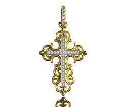 This stunning Jerusalem  14k Gold Cross Pendant is a unique design  It's  a special  gift from the Holy Land  Crafted from  14k  yellow gold set with sparkling CVD high-quality diamonds and gemstones Length is 3 cm /wide is 2.1 cm made from 3 parts,set with 33 high-quality sparkling lab diamond  Shipped in fast DHL shipping packed in luxury packaging A necklace is not included in this price but can be ordered upon special request from us    ✔ Your satisfaction is GUARANTEED!  ✔ Every piece of je Cross Gold, The Holy Land, Gold Cross Necklace, Gold Cross Pendant, Yellow Gold Setting, Luxury Packaging, Holy Land, Gold Cross, Recycled Gold