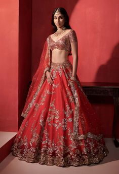 Kamdani Work, Dolly J, Baju Kahwin, Bridal Lengha, Latest Bridal Lehenga, Raw Silk Lehenga, Lehenga Red, Designer Bridal Lehenga, Red Lehenga