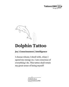 the back cover of a book with an image of a dolphin and its caption