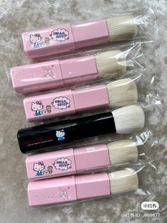 Hello Kitty Brush, Hello Kitty Makeup Kit For Kids, Hello Kitty Eyeshadow Palette, Hello Kitty Makeup Brushes, Girly Things Makeup Brushes & Tools, Chinese Makeup, Creative Packaging, Creative Packaging Design, Makeup Collection