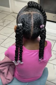 Easy Big Braids Hairstyles, Biracial Kids Hairstyles, Easy Cute Hairstyles For Kids, Black Girls Hairstyles Natural Kids, Kids Natural Hairstyles Easy, Natural Hairstyles For Long Hair, Black Toddler Hairstyles, Cabello Afro Natural