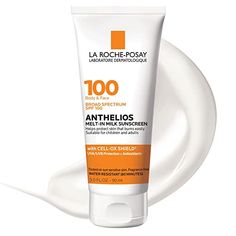 Amazon.com: La Roche-Posay Anthelios Melt-in Milk Body & Face Sunscreen Lotion Broad Spectrum SPF 100, Oxybenzone & Octinoxate Free, Sunscreen for Kids, Adults & Sun Sensitive Skin, Unscented, 3 Fl oz : Beauty & Personal Care Travel Size Sunscreen, Facial Sunscreen, Protector Solar, Roche Posay, La Roche Posay