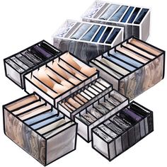 PRICES MAY VARY. Value Package Combination: You will receive 9 pack clothes organizer drawer divider in total, 7 of them is 7 cell and 1 of them are 6 cell, and the remaining 1 are 11 cell. Different styles are enough to meet your storage needs for different clothes Multiple Usage: Very suitable for storing underwear, socks, leggings,T-shirts, jeans. Besides, desk trivial, bathroom supplies and kitchen supplies can also be put inside. There are multiple compartments for sorting and organizing yo Wardrobe Clothes Organizer, Clothes Drawer Organization, Closet Storage Drawers, Clothes Drawer, Wardrobe Space, Stackable Storage Boxes, Ventilation Design, Clothes Organizer, Drawer Divider