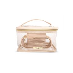 Organize your cosmetics fashionably with this Paige Harper 2-pc. Clear Cosmetic Bag Set.Organize your cosmetics fashionably with this Paige Harper 2-pc. Clear Cosmetic Bag Set.FEATURES Modern clear designWHAT'S INCLUDED Two nested cosmetic bagsDETAILS Large bag: 9.8"H x 6.7"W x 0.55"D, Small bag: 7.9"H x 2.8"W x 2.36"D Faux leather, PVC 0.94 lbs. Zipper closure Wipe clean Imported Size: One Size. Color: Chalk. Gender: female. Age Group: adult. Clear Cosmetic Bag, Cosmetic Bag Set, Large Bag, Bag Set, Small Bag, Cosmetic Bag, Gender Female, Chalk, Cleaning Wipes