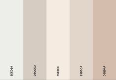 the color scheme for different shades of beige