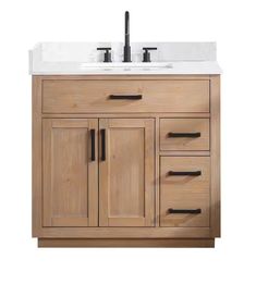 a bathroom vanity with two drawers and a sink