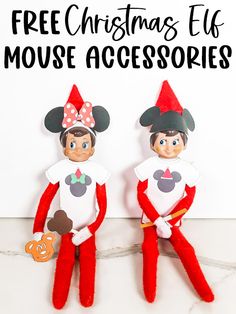 two elfs with free christmas elf mouse accessories