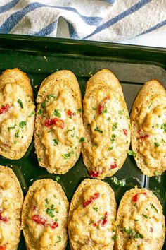 an image of some food that is in the baking pan on the stove top and ready to be eaten