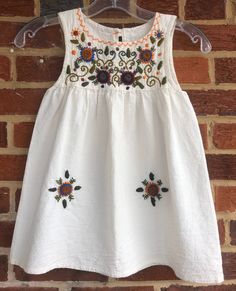 "Adorable hand embroidered dress/no issues /very clean/pit to pit 12\"/length 21\"/(7)" Bohemian Summer Embroidered Dress, Bohemian Embroidered Dress For Summer, Bohemian Cotton Dress With Machine Embroidery, Bohemian Embroidered Cotton Dress For Cinco De Mayo, Embroidered Bookmarks, Mexico Dress, Embroidered Ornaments, Embroidered Coasters, Polly Flinders Dresses