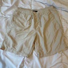 Cream Color Way Size Small 6-7” Inch Inseam Brand New Without Tag 2 Hand Pockets Elastic Waistband With Drawstrings No Rips,Stains, Or Holes Pet Free, Smoke Free Home Cheap Cotton Shorts By H&m, H&m Relaxed Fit Spring Shorts, Cream Relaxed Fit Shorts, H&m Relaxed Fit Cotton Shorts, High-waisted Cream Cotton Shorts, H&m Shorts, Cream Color, Mens Shorts, H&m