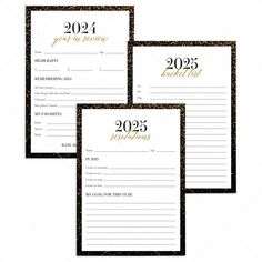 2024/2025 New Years Reflections and Resolutions Cards Printable by LittleSizzle New Years Resolution Printable, New Years Resolutions Template, Write Down Your Goals, Goals And Resolutions, New Years Resolution List, New Year Printables, New Year's Eve Activities, Resolution List, New Year's Games