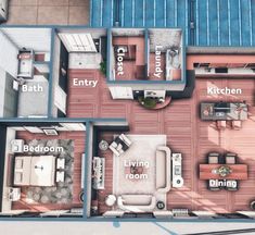 an overhead view of a floor plan for a house