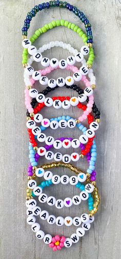 This Beaded Bracelets item by thetwistedsisterstoo has 2 favourites from Etsy shoppers. Is dispatched from United States. Listed on 06 Jun, 2024 Album Bracelets, Bracelets Eras Tour, Bracelets Taylor Swift, Eras Tour Bracelets, Taylor Album, Swift Bracelet, Taylor Swift Birthday Party Ideas