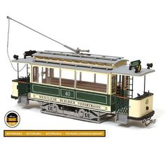 an old fashioned trolley car is shown on a white background