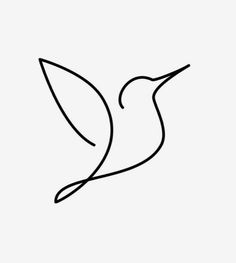 a black and white drawing of a hummingbird