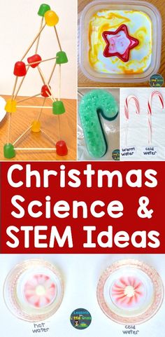 Christmas Science Experiments & STEM Challenges - Lessons for Little Ones by Tina O'Block Stem Activities For Kids, Holiday Stem, Holiday Science, Stem Ideas