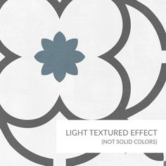 a white and blue flower pattern with the words light textured effect not solid colors