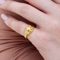 Estate-worthy and exquisitely designed, this 22K Indian Yellow Gold Ring radiates luxury and sophistication. Size 4.25! 22K Yellow Gold Estate Ring Indian Gold Size 4.25 SKU: 22524 Indian 22k Gold Ring, Women Gold Rings Indian, Luxury Gold Oval Dome Ring, Luxury Gold Dome Ring, Exquisite Gold Rings With Polished Finish, Gold Heirloom Dome Ring Hallmarked, Heirloom Gold Dome Ring Hallmarked, Formal Rings In 22k Gold With Polished Finish, Formal 22k Gold Rings With Polished Finish