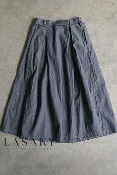 Lasaky - Classic A-Line Cotton Skirt with a Timeless, Artistic Washed Cotton Fabric Gray Long Skirt For Summer, Skirt Skirt, Color Fabric, Cotton Skirt, Types Of Skirts, A Line Skirt, Skirt Length, Long Skirt, A Line Skirts