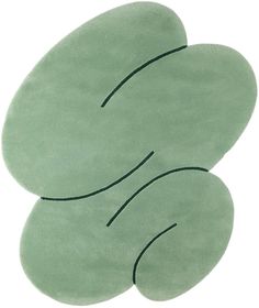 two green rugs sitting on top of each other