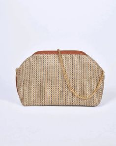 Elegant Line Patterned Shoulder Bag with Chain Strap shoulder bag LUNARITY GARAGE Natural Shoulder Bag With Chain Strap For Everyday Use, Chic Natural Shoulder Bag With Chain Strap, Beige Straw Bag With Chain Strap For Everyday Use, Brown Shoulder Bag With Chain Strap For Vacation, Brown Bags With Chain Strap For Vacation, Brown Bag With Chain Strap For Summer, Brown Shoulder Bag With Chain Strap For Summer, Brown Vacation Bag With Chain Strap, Beige Travel Bag With Chain Strap