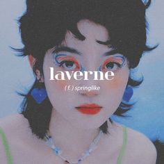 a woman with black hair and bright blue eyes is featured in the magazine lazerne